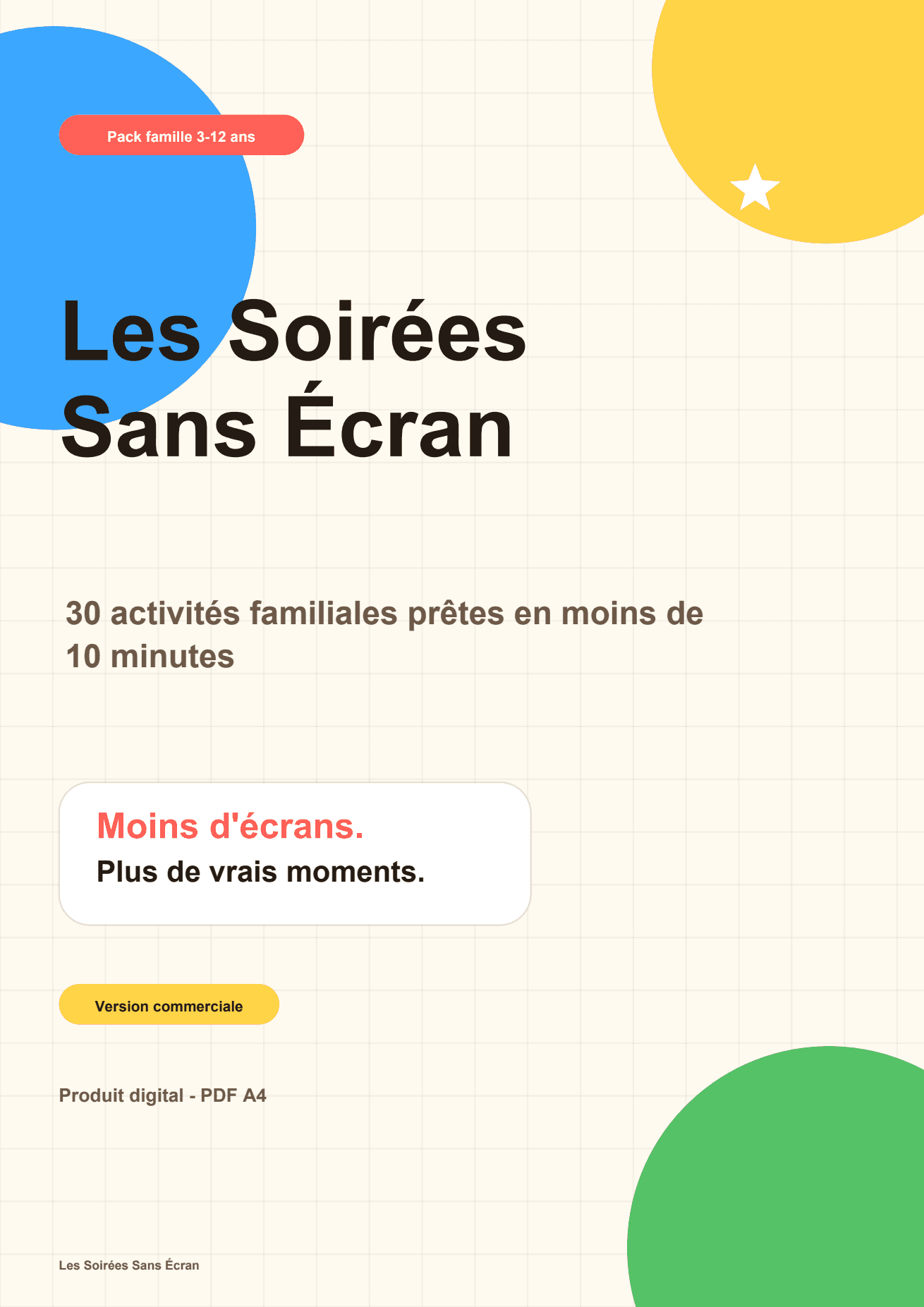 Aperçu couverture du pack Les Soirées Sans Écran